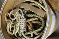 Old Paper Barrel of Heavy Good Rope