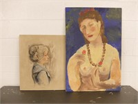 Two Lady Paintings