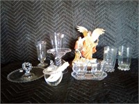 Mixed lot, depression glass, figurines