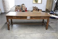 Nice Long Oak Library Table 84x30x32