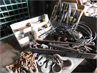 Large qty of punches and chisels, knives, flaring