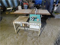 8" Table saw on shop built stand 3hp