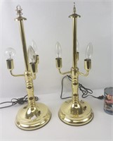 Paire de lampes en métal, fonctionnelle / Lamps