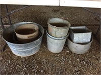 (6) Galvanized Buckets & Pails