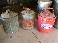 (3) Vintage Fuel Cans