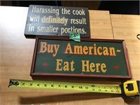 2 wood signs