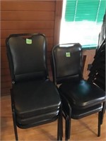 5 round back stack chairs
