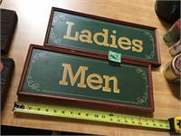 ladies/men wood signs