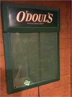 o'doul's menu board