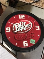 Dr Pepper batter clock, 18"