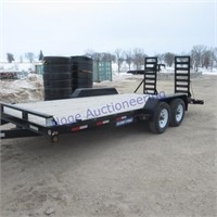 '15 Sure Trac 7X18 trailer w/beaver tail & ramps