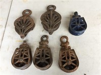 Assorted Antique Pulleys