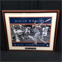 FRAMED AUTOGRAPHED DAVID WRIGHT POSTER