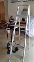 Montgomery Ward 6' alum step ladder & 2 wheel