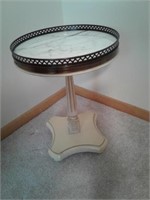 Small Marble Top Table w/Piecrust Rim