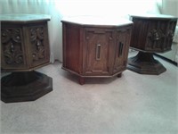 3 Eight-Sided End Tables
