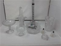 Clear Glass Basket-Bowl-Vase etc.