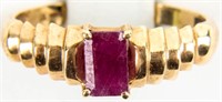 Jewelry 10kt Yellow Gold Ruby Ring