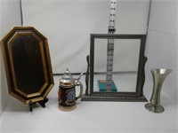 Mirror-German Stein-Frame-Vase