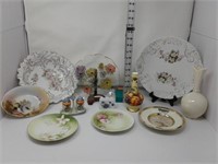 Hand Painted Plates and Vases, etc.