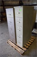 TWO  5-DRAWER METAL FILING CABINETS