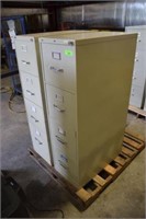 TWO  -  4 DRAWER METAL FILING CABINETS