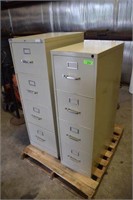 TWO   -   4 DRAWER METAL FILIONG CABINETS