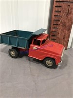 Tonka red truck w/green dump box