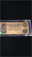 1864 Confederate states of America $500 great