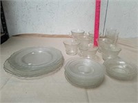 Group of decorative glass dishes