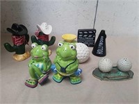 Group of decorative salt and pepper shakers