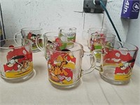 8 collectible Garfield McDonald's glass mugs