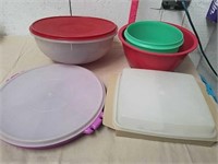 Group of Tupperware containers
