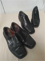 Two pairs of men's dress shoes size 10.5 and 9