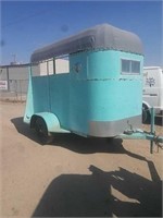 1970's two-horse trailer tall, cloth top no title