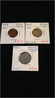 Indianhead penny buffalo nickel and 30s sales tax