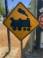 TRAIN WARNING SIGN