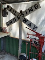 VICTORIAN TIMBER VERY EARLY CROSSING SIGN