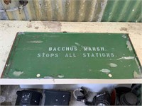 BACCHUS MARSH STOPS ALL STATIONS SIGN