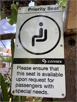 CONNEX SIGN-PRIORITY SEATING
