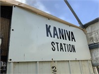 KANIVA STATION ENAMEL SIGN LARGE