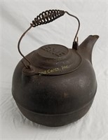Pre-griswold Erie Tea Pot Kettle Cast Iron 8 Lid