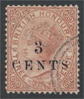 BRITISH HONDURAS #21 USED VF