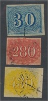 BRAZIL #38, #39 & #40 USED FINE