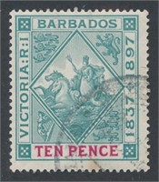 BARBADOS #88 USED FINE-VF