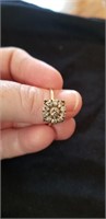 14kt vintage cluster diamond ring