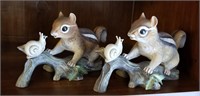 Cute pair of home interior squirrels