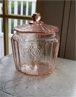 Charming pink cookie jar