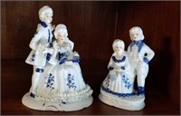 2 George and Martha figurines approx 6 and 5