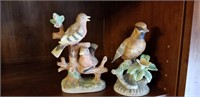 Pairing of decorative porcelain birds